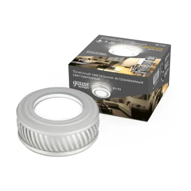 Светильник точечный встраиваемый Backlight BL143 Кругл.Gu5.3, 3W, LED 3000K 1/40 белый матовый | BL143 | Gauss