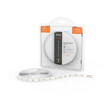 Лента светодиодная Basic LED 5050/60 12V 8W/m 800lm/m 3000K 10mm IP20 2m 1/100 | BT020 | Gauss