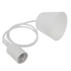 Патрон E27 силиконовый со шнуром 1 м белый | 11-8884 | Rexant