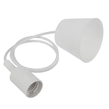 Патрон E27 силиконовый со шнуром 1 м белый | 11-8884 | Rexant