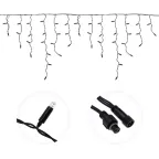 Гирлянда Айсикл (бахрома) светодиодный, 4,8 х 0,6 м, черный провод, 230 В, диоды синие,  176 LED  | 255-133 | NEON-NIGHT