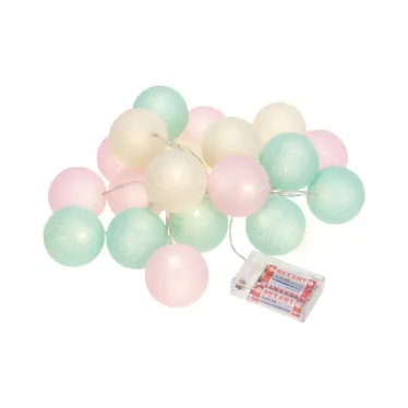 Тайские фонарики Перламутр 3.5 м, 20 LED, прозрачный ПВХ, цвет свечения теплый белый | 303-078 | NEON-NIGHT