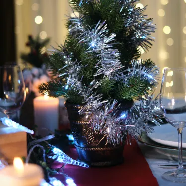 Гирлянда светодиодная Мишура серебряная 10 LED 1,5 м, прозрачный ПВХ, белый свет свечения, 2 х АА (батарейки не в комплекте) | 304-011 | NEON-NIGHT