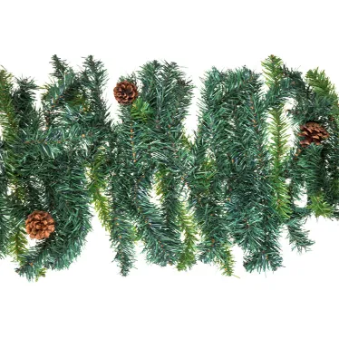 Еловый шлейф 2,7 м  с шишками, объем 41 см | 307-221 | NEON-NIGHT