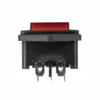 Выключатель клавишный 250 V 16 А (4с) ON-OFF красный с подсветкой и штекером C14 3PIN | 36-2282 | REXANT