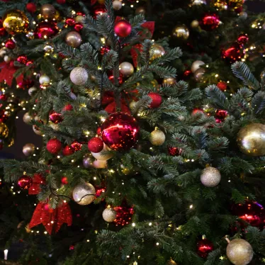 Елочная фигура "Полосатый шар", 20 см, цвет золотой | 502-071 | NEON-NIGHT