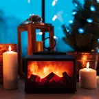 Декоративный камин "Сканди" с эффектом живого огня 18х9х16 см, батарейки 3хС (не в комплекте) | 511-033 | NEON-NIGHT