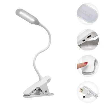 Светильник LED настольный заряжаемый Click 4 Вт 4000 К диммируемый 3 ступени на прищепке | 609-001 | Rexant