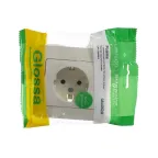 Glossa Бежевый Розетка с заземлением (в сборе с рамкой) | GSL000242 | SE