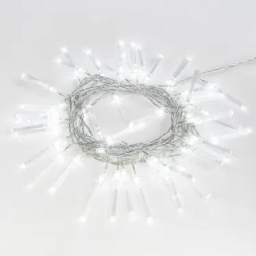 Гирлянда светодиодная Кисточки 48 LED БЕЛЫЕ 5 метров | 303-035 | NEON-NIGHT