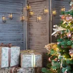 Гирлянда светодиодная Кристаллы черные 10 LED, 1,5 м, прозрачный ПВХ, теплый белый свет свечения, 2хАА (батарейки не в компл.) | 304-017 | NEON-NIGHT