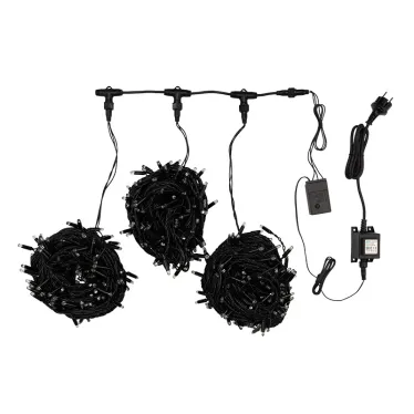 Гирлянда "LED ClipLight" 24V, 3 нити по 20 м, свечение с динамикой, цвет диодов Белый | 323-305 | NEON-NIGHT