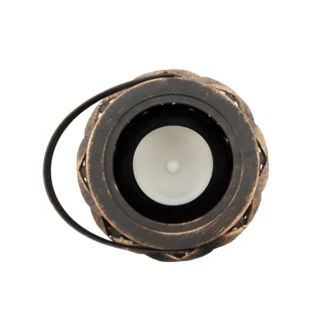 Декоративный фонарь со свечкой, плетеный корпус, бронза, размер 14х14х16,5 см, цвет теплый белый | 513-055 | NEON-NIGHT