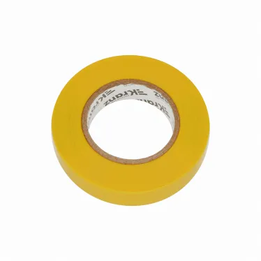 Изолента ПВХ 0.13х15 мм, 25 м, желтая | KR-09-2102 | Kranz