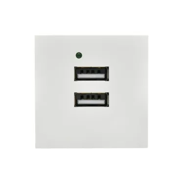 PRIMER РКЮ-23-40-П Розетка USB A+A 5В 4,2А (2 модуля) белая IEK