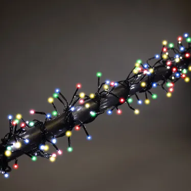 Гирлянда «Кластер LED» 3 м, темно-зеленый ПВХ IP20, 288 диодов, цвет мультиколор | 303-629 | NEON-NIGHT