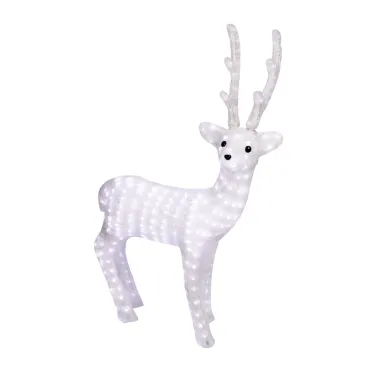 Акриловая светодиодная фигура Снежный олень 100 см, 380 светодиодов, IP 65, понижающий трансформатор в комплекте, | 513-307 | NEON-NIGHT
