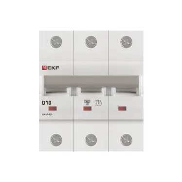 Автоматический выключатель ВА 47-125 3P 10А (D) 15кА PROXIMA  | mcb47125-3-10D | EKF