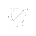 Светильник пылевлагозащищенный под лампу для ЖКХ НБП 01-60-004 с наклонным основанием Гранат полиэтилен IP20 E27 max 60 | Б0052011 | ЭРА