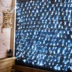 Гирлянда "Сеть" 2х1,5м, черный ПВХ, 288 LED Белые | 215-021 | NEON-NIGHT