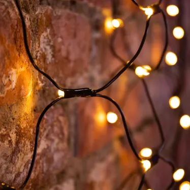 Гирлянда "Сеть" 1х1,5м, черный ПВХ, 160 LED Тёплый белый | 215-116 | NEON-NIGHT