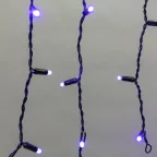 Гирлянда Айсикл (бахрома) светодиодный, 4,8 х 0,6 м, черный провод, 230 В, диоды синие,  176 LED  | 255-133 | NEON-NIGHT
