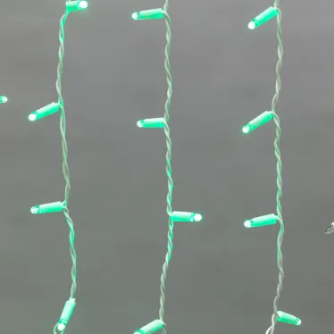 Гирлянда "Айсикл" 4,8х0,6 м, с эффектом мерцания, белый ПВХ, 176LED, цвет: Зелёный, 220В | 255-164 | NEON-NIGHT