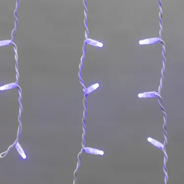 Гирлянда Айсикл (бахрома) светодиодный, 4,0 х 0,6 м, белый провод "КАУЧУК", 230 В, диоды синие, 128 LED | 255-203 | NEON-NIGHT