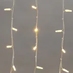 Гирлянда Айсикл (бахрома) светодиодный, 4,0 х 0,6 м, белый провод "КАУЧУК", 230 В, диоды ТЕПЛЫЙ БЕЛЫЙ, 128 LED | 255-206 | NEON-NIGHT