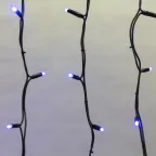 Гирлянда Айсикл (бахрома) светодиодный, 5,6 х 0,9 м, черный провод "КАУЧУК", 230 В, диоды синие, 240 LED | 255-243 | NEON-NIGHT