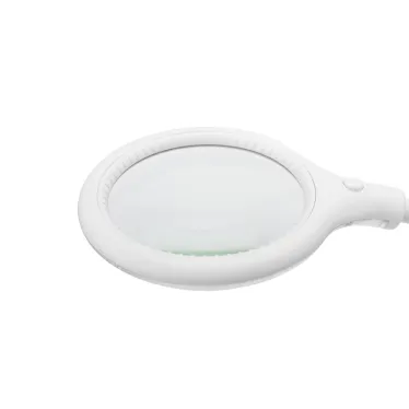 Лупа настольная 3D с подсветкой 30 LED, подставка+прищепка, белая | 31-0247 | REXANT