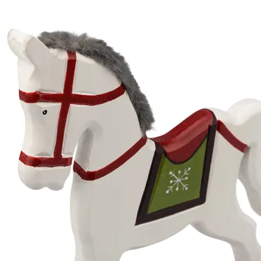 Деревянная фигурка «Игрушечный пони белый» 25х5,5х26,5 см | 504-044 | NEON-NIGHT