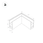 Коннектор угловой MAG-CON-2538-L90 (BK) (Arlight, IP20 Металл, 3 года) | 033247 | Arlight