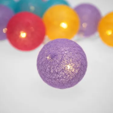 Тайские фонарики Фейерверк 1,5 м, прозрачный ПВХ, 10 LED, теплый белый, питание 2 х АА (батарейки не в комплекте) | 303-099 | NEON-NIGHT