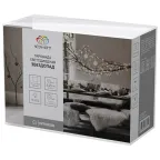Гирлянда светодиодная Звездопад бирюзовая 10 LED, 2,25 м, прозрачныйПВХ, белый цвет свечения, 2 х АА (батарейки не в комплекте) | 304-004 | NEON-NIGHT
