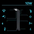 Светильник садово-парковый LED Electra столб, 10W, 600Lm, 4000K, 134x137x580mm, 170-240V / 50Hz, IP54 | GD110 | Gauss