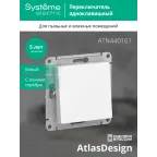 Переключатель одноклавишный ATLASDESIGN AQUA IP44 схема 6 10АХ механизм белый