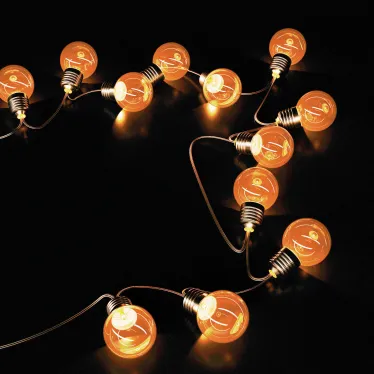 Гирлянда садовая на солнечной батарее 30 LED ламп Шары Белый свет Solar, 1/24 | GS032 | Gauss