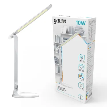 Светильник настольный GTL204 10W 550lm 2700-6500K 170-265V белый диммируемый + ночник LED 1/10/30 | GT2041 | Gauss