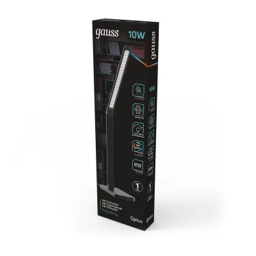 Светильник настольный Qplus GTL501 10W 600lm 3000-6000K 170-265V черный диммируемый Qi USB LED 1/12 | GT5012 | Gauss