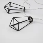 Гирлянда светодиодная Кристаллы черные 10 LED, 1,5 м, прозрачный ПВХ, теплый белый свет свечения, 2хАА (батарейки не в компл.) | 304-017 | NEON-NIGHT