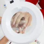 Лупа на струбцине , круглая, 3D, с подсветкой, белая | 31-0001 | REXANT