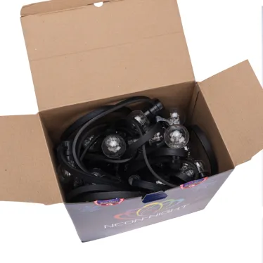 Гирлянда LED Galaxy Bulb String 10м, черный КАУЧУК, 30 ламп*6 LED ТЕПЛЫЙ БЕЛЫЙ, влагостойкая IP65 | 331-326 | NEON-NIGHT