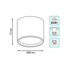 Светильник светодиодный декоративный бытовой с рассеивателем HD024 10W (белый) 4100K 88х75мм | HD024 | Gauss