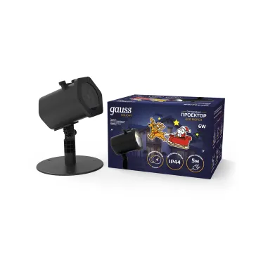 Проектор светодиодный "Дед Мороз" серия Holiday, анимированная картинка, IP44, 1/30 | HL090 | Gauss