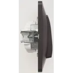 Glossa Шоколад Выключатель 1-клавишный, сх.1, 10АХ (в сборе) | GSL000812 | SE