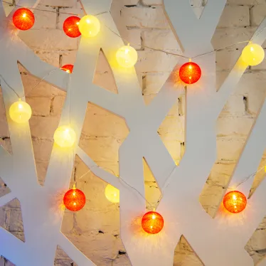 Тайские фонарики Магия 3,5 м, прозрачный ПВХ, 20 LED, теплый белый, питание 2 х АА (батарейки не в комплекте) | 303-088 | NEON-NIGHT