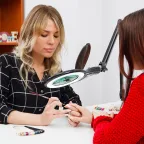 Лупа на струбцине , круглая, 5D, с подсветкой 90 LED, черная | 31-0406 | REXANT