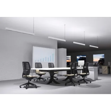 Светильник светодиодный Stellar-Line подвес/накл 1200х35х75 мм 36Вт 4000К RAL9005 черн мат с рас опал в комплекте | V1-R0-T0493-05000-2003640 | VARTON