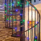 Гирлянда "Твинкл Лайт" 10 м, темно-зеленый ПВХ, 80 LED, цвет мультиколор | 303-049 | NEON-NIGHT